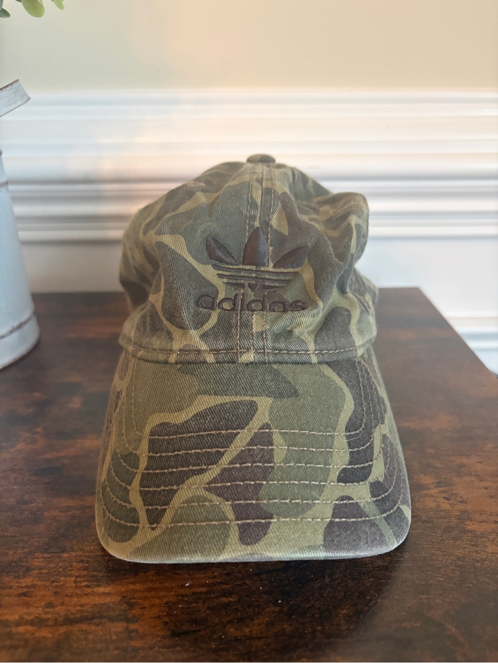 Mint condition adidas Camo Baseball Hat. Black logo. Adjustable strap